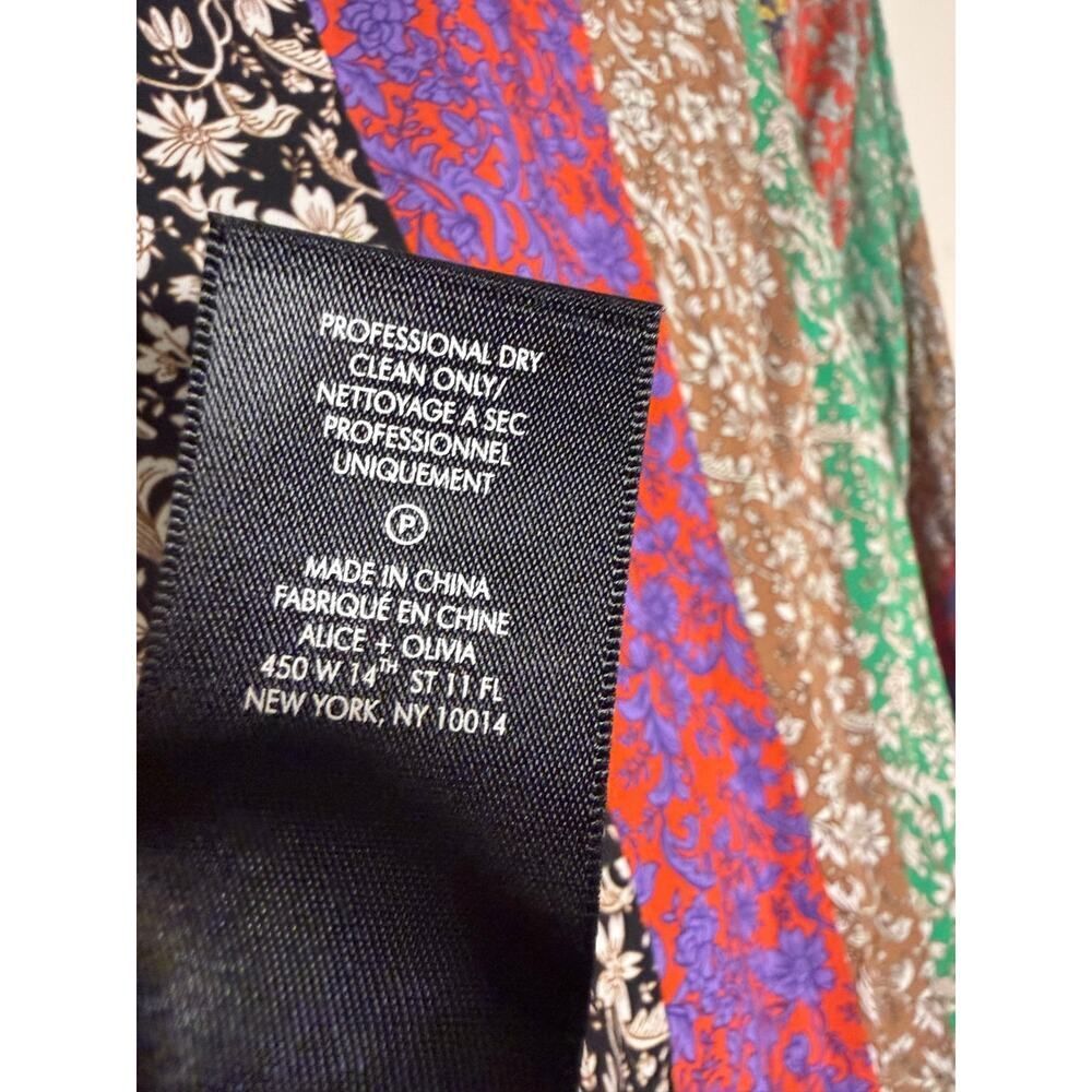 Alice + Olivia Prija Patchwork Blouse Sz. S - Picture 7 of 8